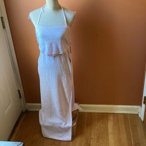 NWT Wild Fable Light Pink Halter Maxi Dress - 2 piece